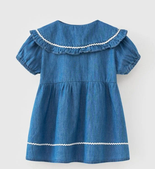 Đầm váy jean ngắn tay bé gái Rabity 950.077