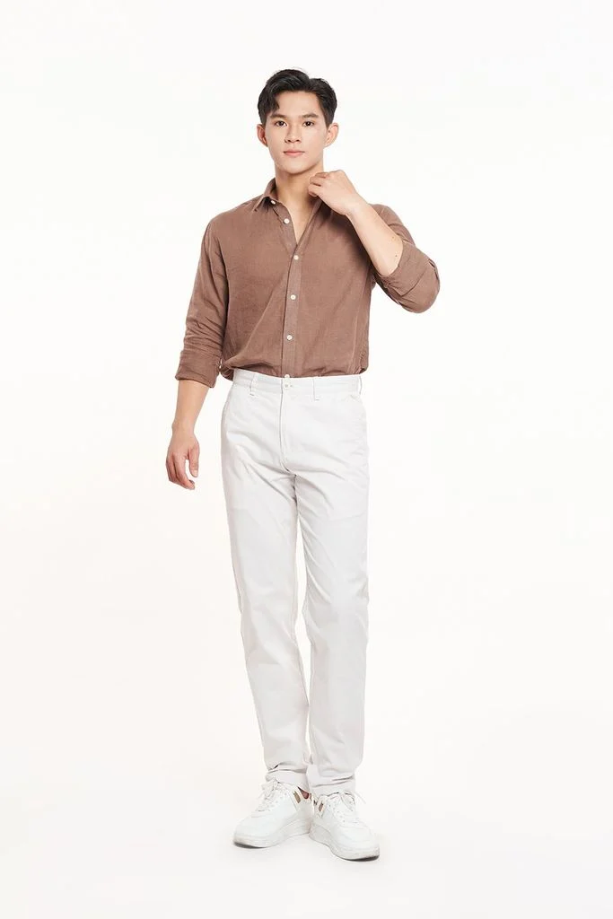 Áo Sơ Mi Basic Tay Dài Nam Linen Ninomaxx 2311018