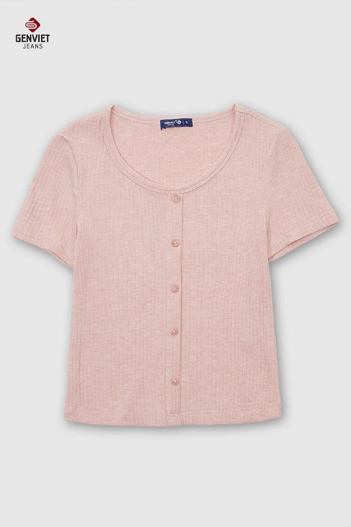Áo thun cộc tay nữ GENVET Thun ôm vừa trẻ trung