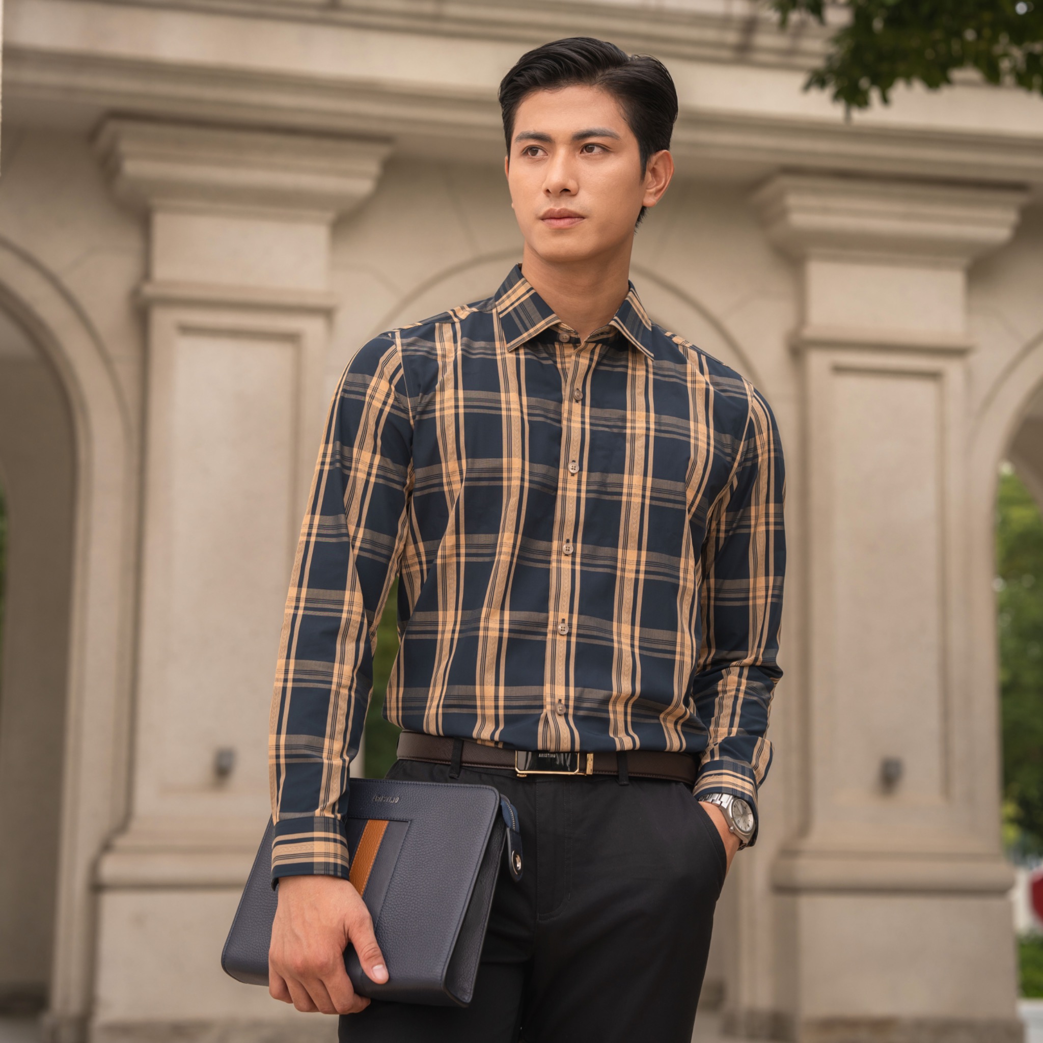 Aristino - Áo Sơ Mi Kẻ Nam ALS1720Z