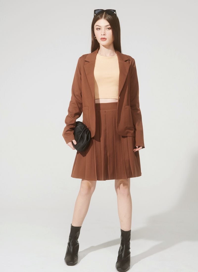 MIKI ÁO KHOÁC MINA NÂU