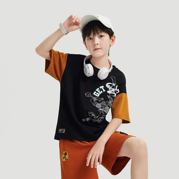 Áo Phông Tay Ngắn Thời Trang Anta Kids Monkey King A524C8101