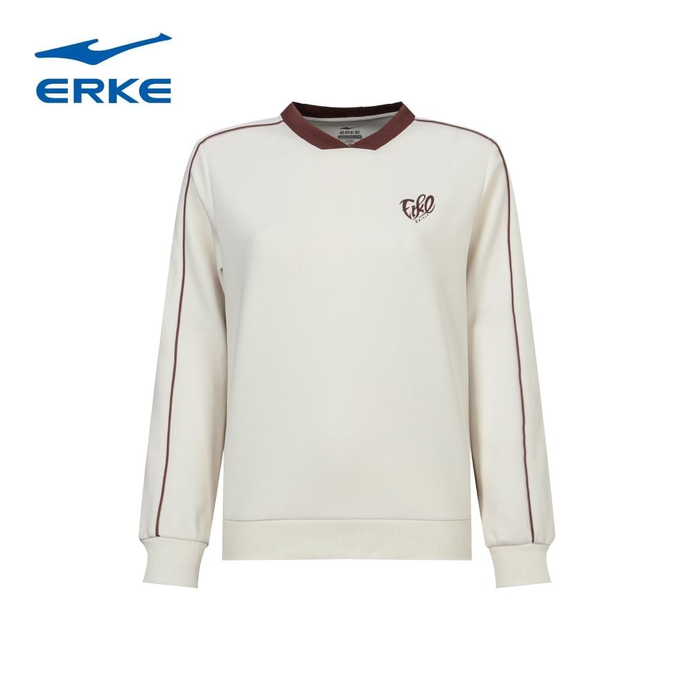 ERKE - Áo nỉ nữ dài tay cổ polo ERKE 12225302173