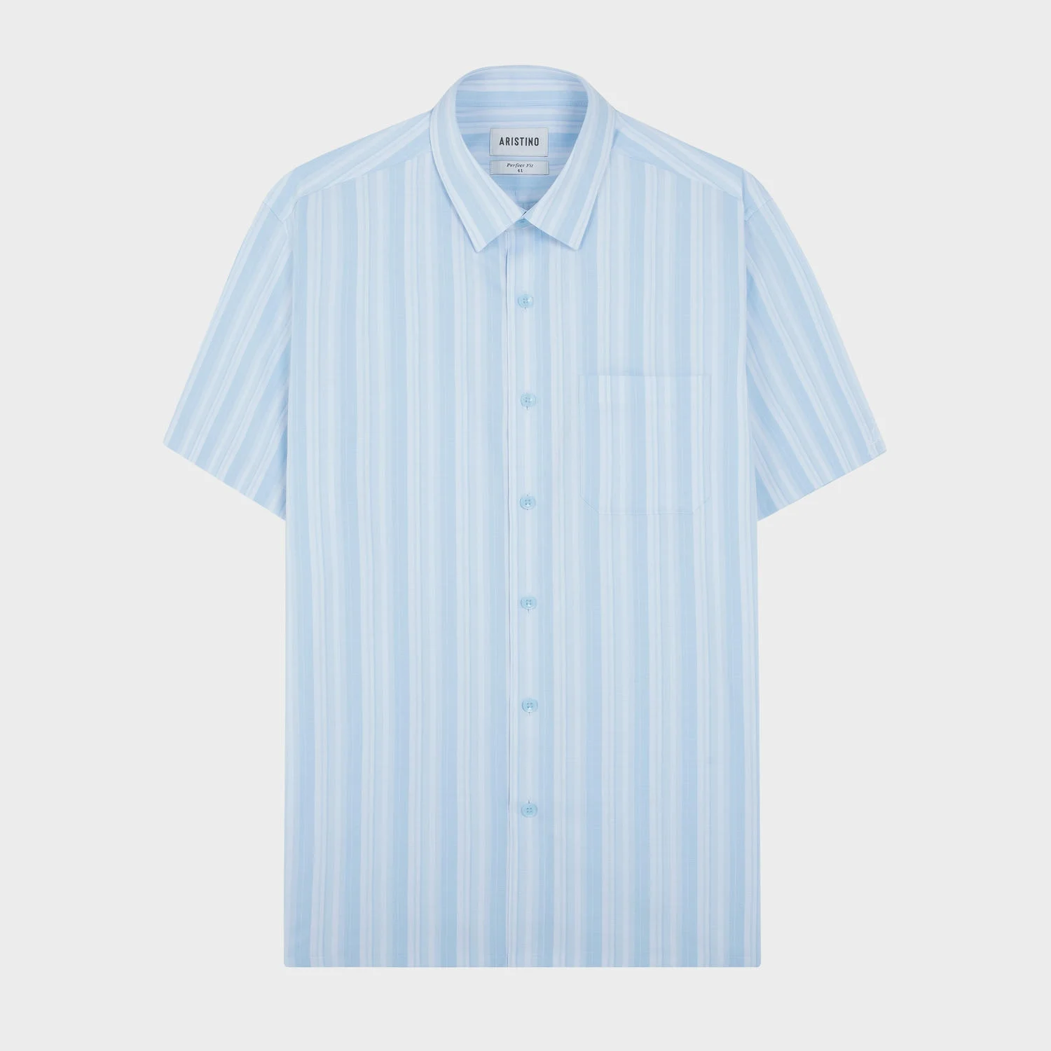 ARISTINO -Áo Sơ Mi Nam Xanh Kẻ Aristino Perfect Fit ASS067AS3