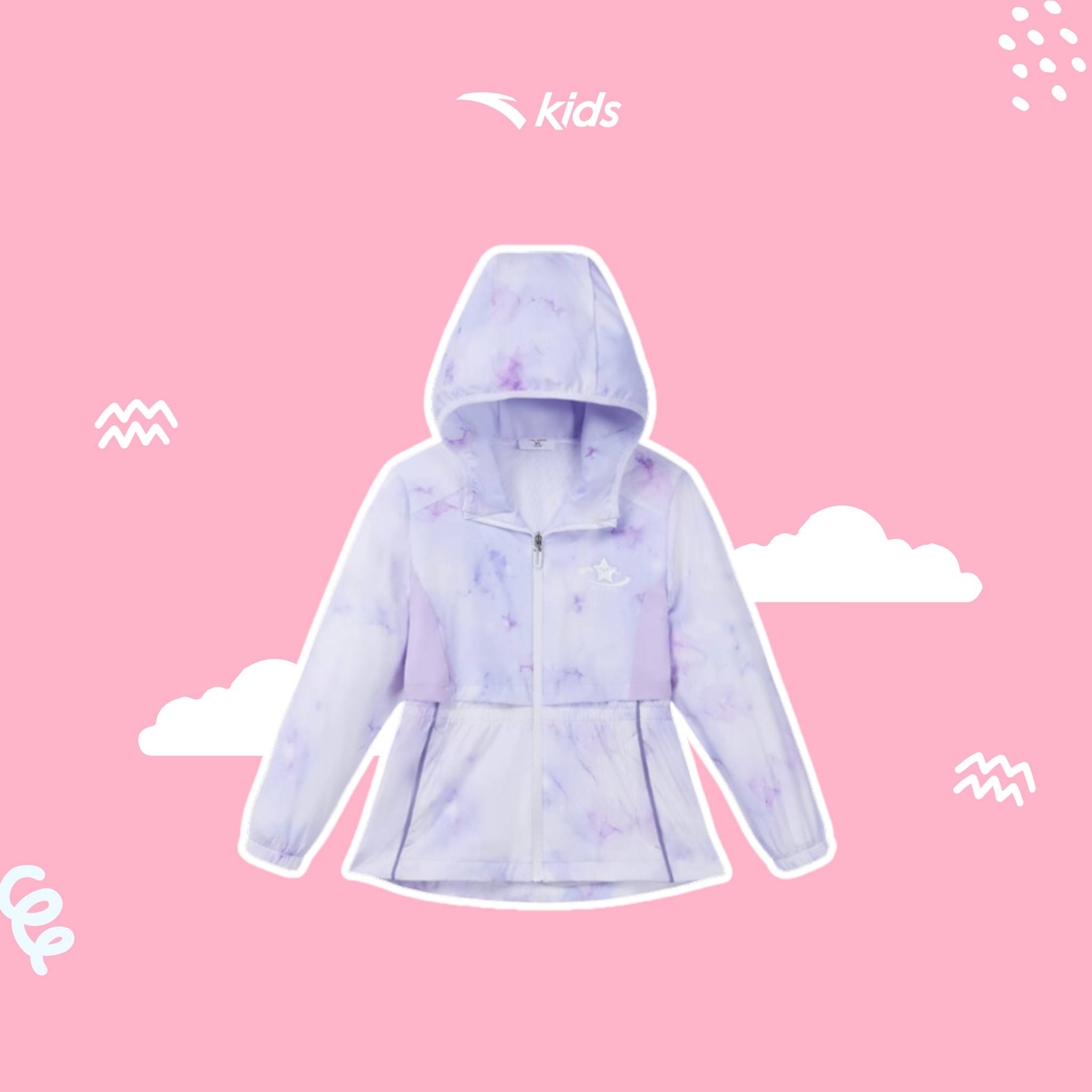 Áo Khoác Gió Thời Trang Bé Gái Anta Kids 3624C9608-1