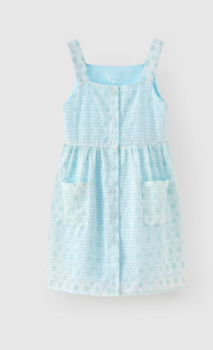 Đầm thô hai dây hoa nhí bé gái Rabity 954.003