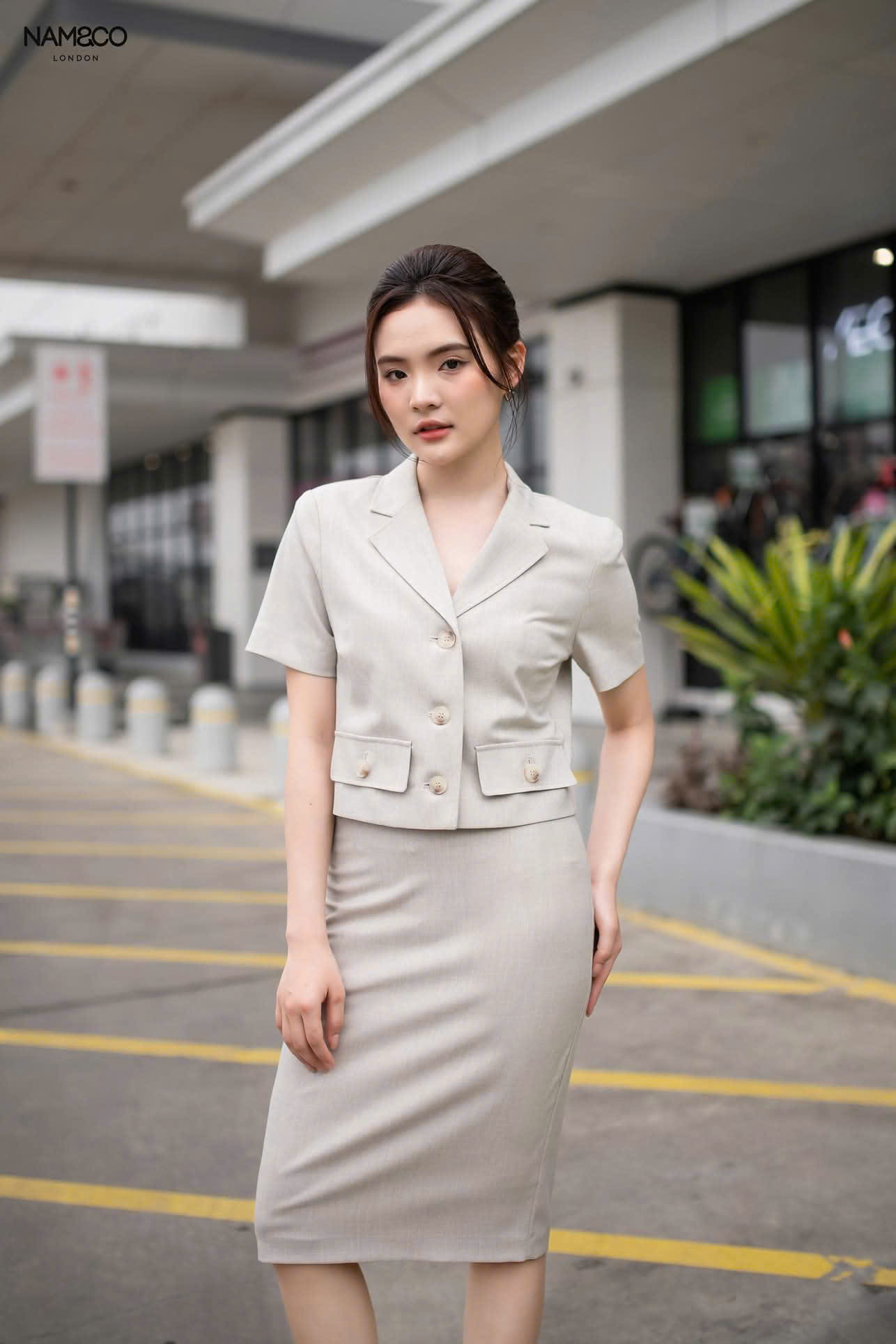 ÁO VEST CROP TOP NGẮN TAY NJ0245