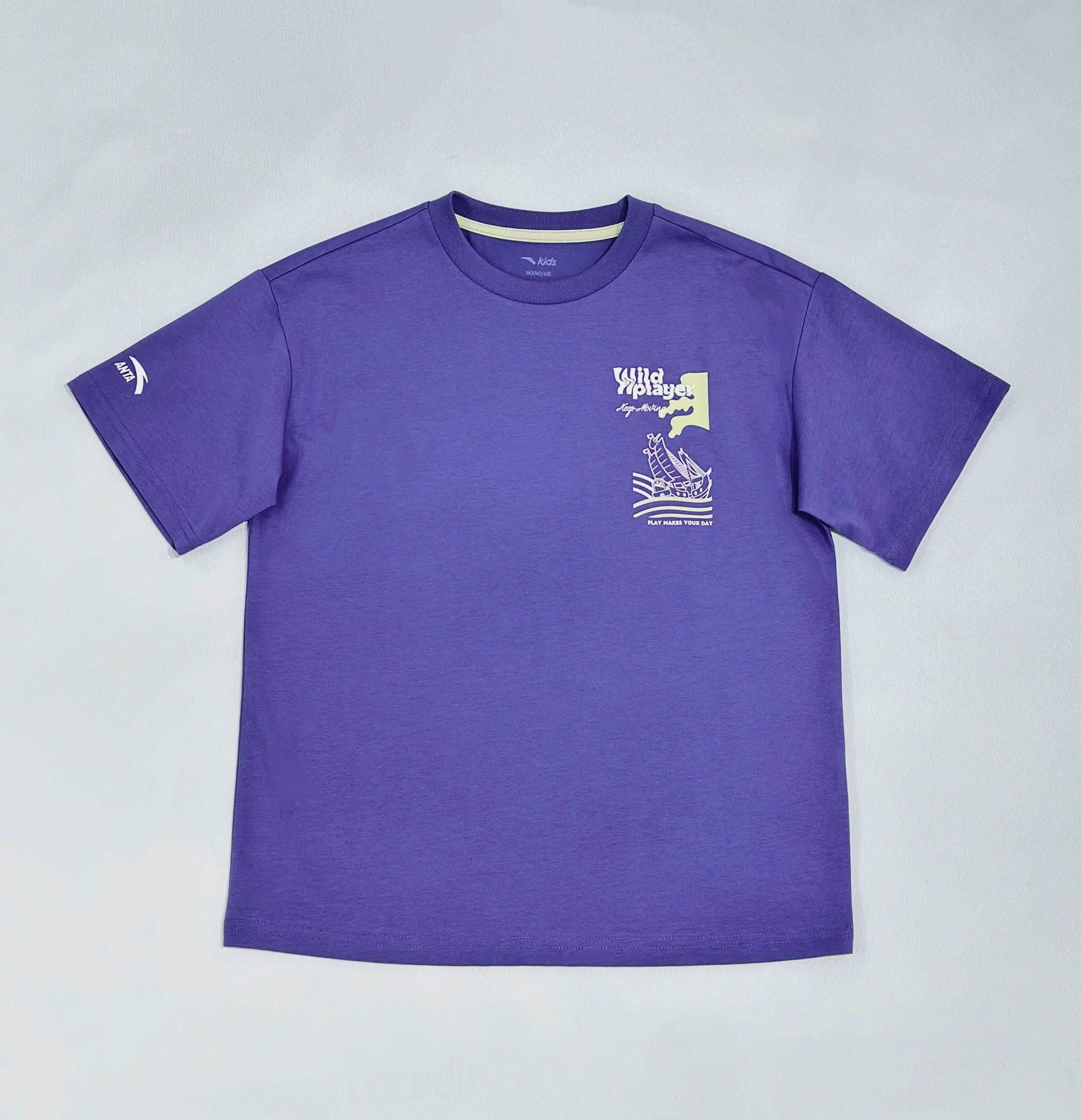 Anta Kids - Áo phông ngắn tay thời trang thể thao bé trai Anta Kids Wildplayer 3525B8133-4