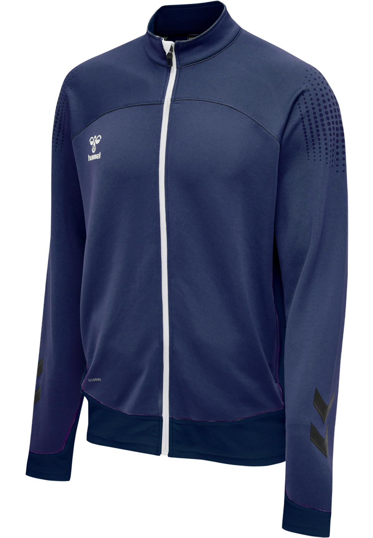 KUME | Áo Khoác Thể Thao Nam Có Khóa Kéo | Thương Hiệu Hummel - Size M - Màu Xanh Đen - 207399