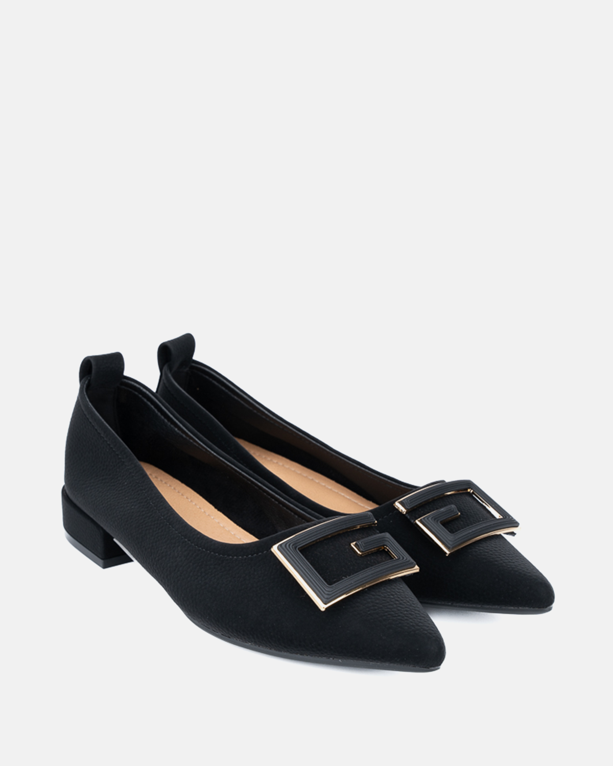 Giày Cao Gót Đế Vuông Mũi Nhọn Đen Exull Mode 1317009460