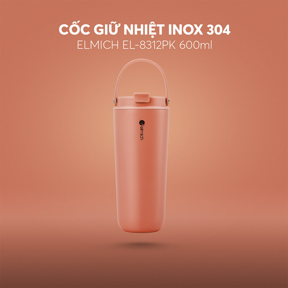 Cốc giữ nhiệt inox 304 Elmich EL8312 dung tích 600ml
