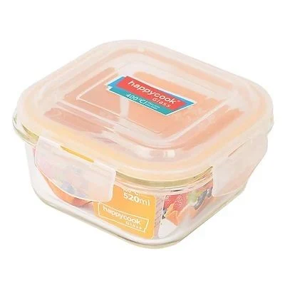 KOHNAN Hộp thủy tinh vuông 520ml (8936010932814)
