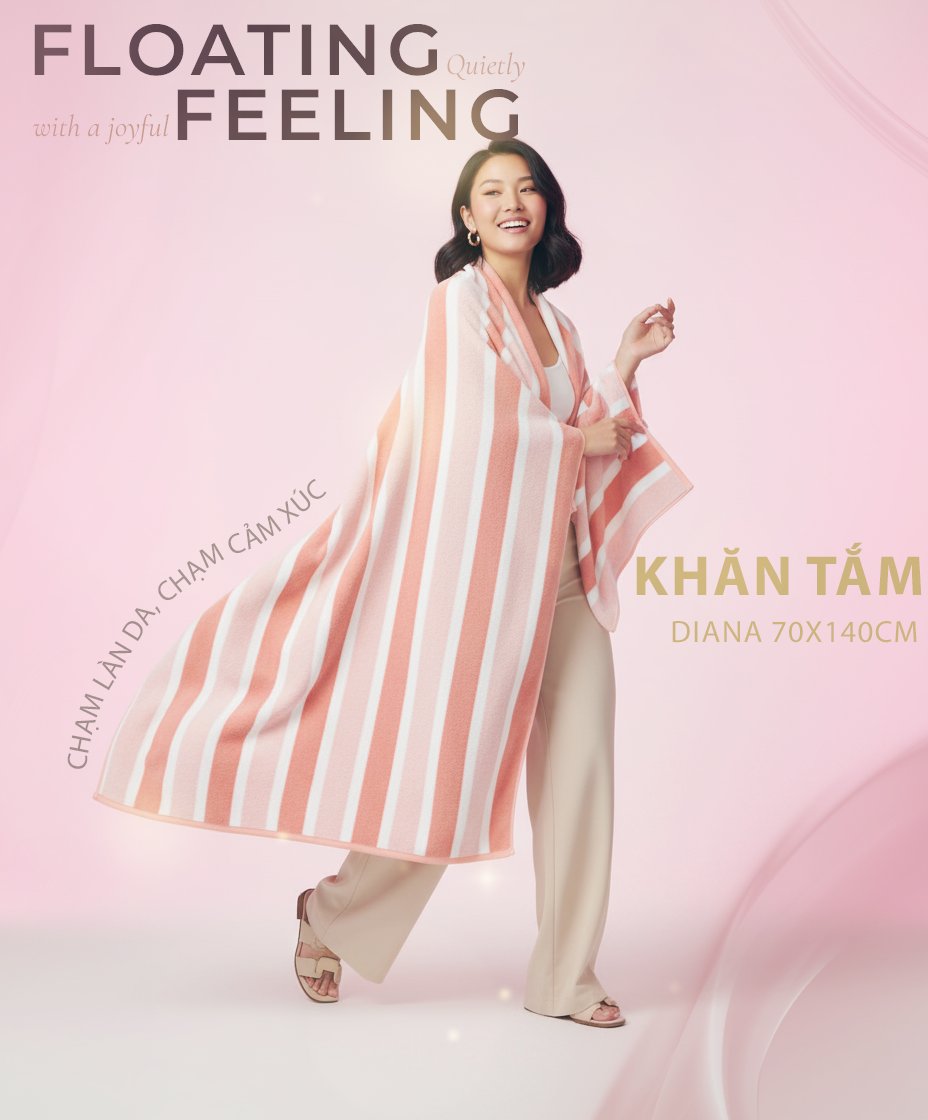 Khăn Tắm Cotton Cao Cấp 70x140cm – Chạm Nhẹ Dịu Dàng, Trọn Vẹn Thoải Mái