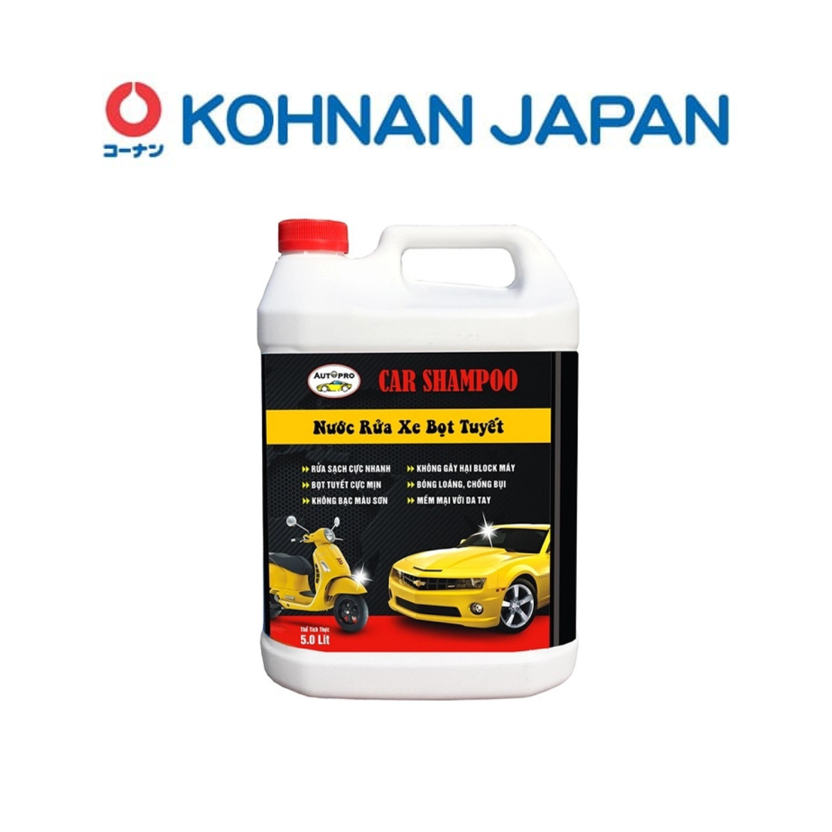 KOHNAN - Nước rửa xe bọt tuyết AUTOPRO 5 Lít - 8935243507585