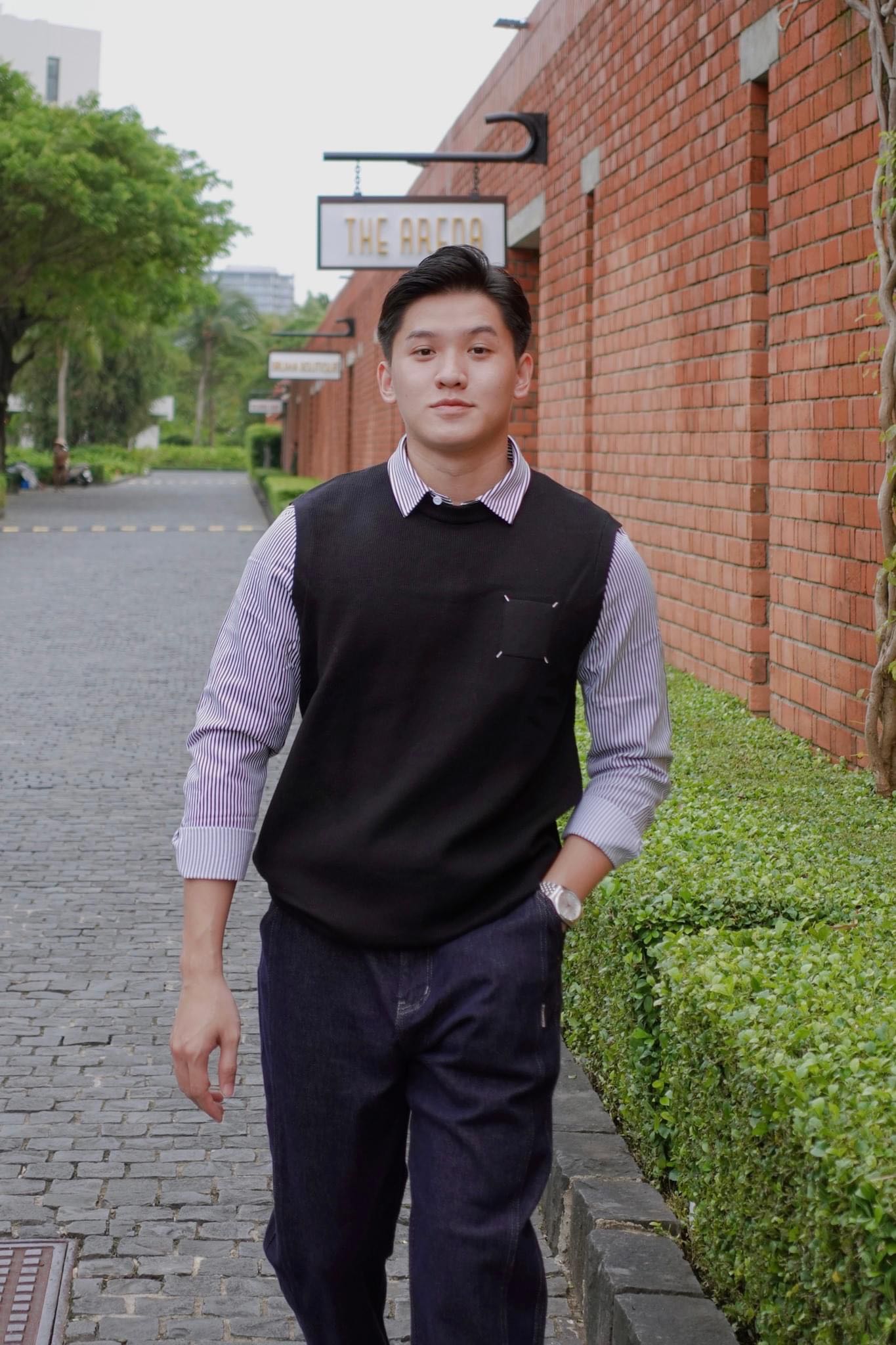 HLA - Áo len cổ sơ mi - NTH/D3W/10