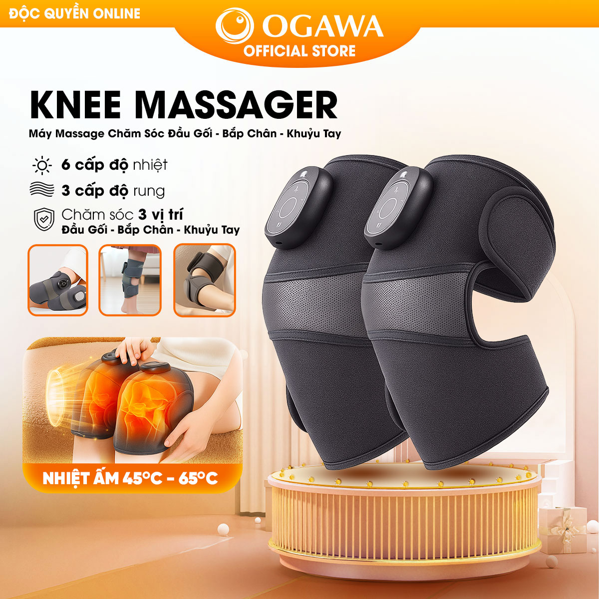 Máy massage đầu gối OGAWA - hiện đại, tiện lợi