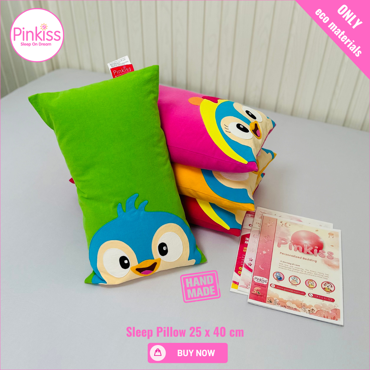 PINKISS-Gối Nằm Yo&Ha 25X40