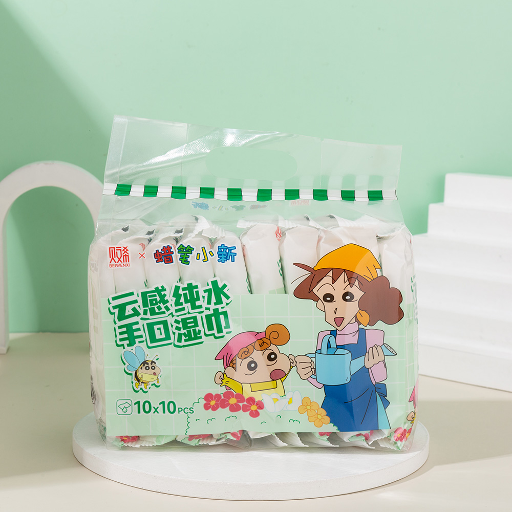MINIGOOD - Khăn ướt Shin-chan (10 góix10 miếng)