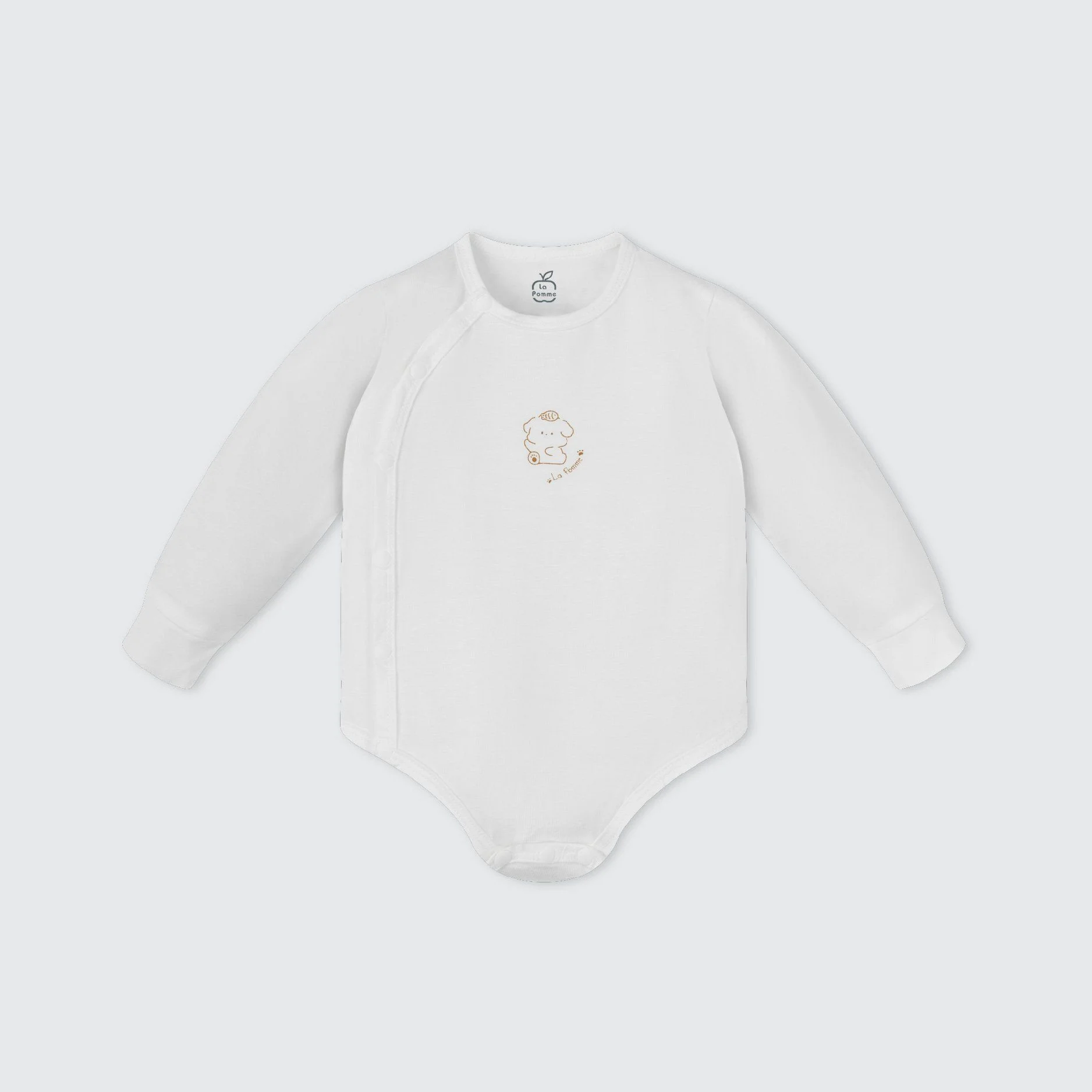 Body Chip Dài Tay La Pomme Puppy - Trắng