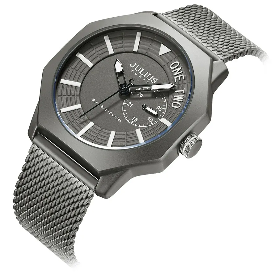 Đồng Hồ Nam JAH-126B Julius Homme Hàn Quốc (Xám)