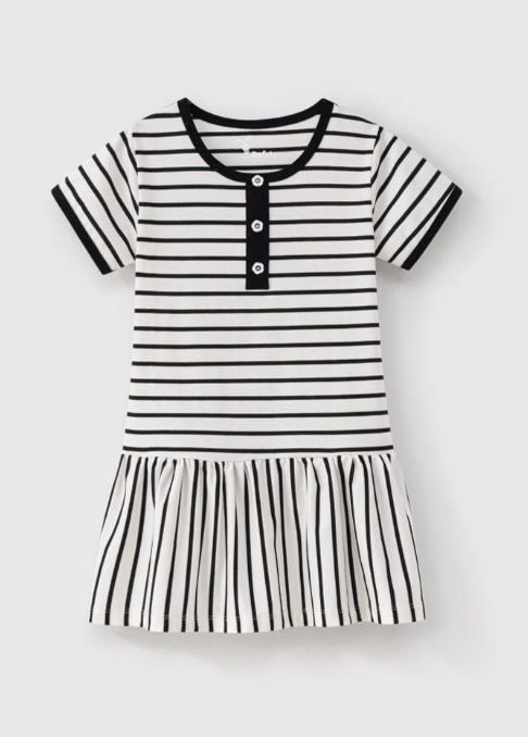 Đầm thun ngắn tay bé gái Rabity 950.108