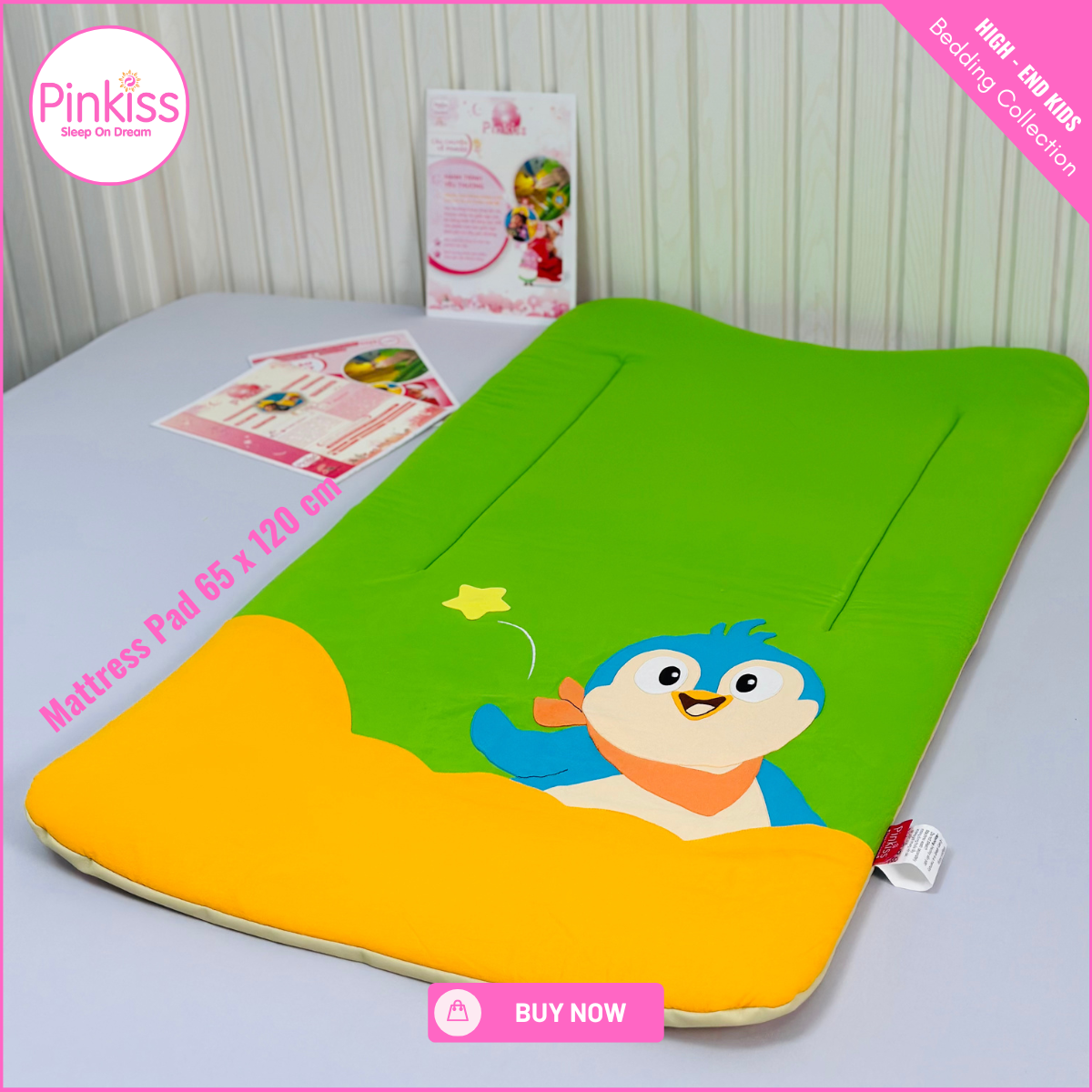 PINKISS-Nệm Mầm Non Yo&Ha 65x120