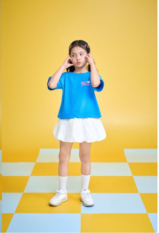 Áo thun ngắn tay bé gái Rabity 900.139