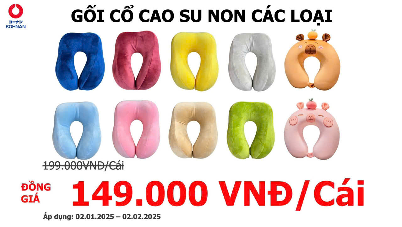 KOHNAN BÌNH TÂN-GỐI CỔ CSN CAPYBARA CÁC MÀU - 8936052191446