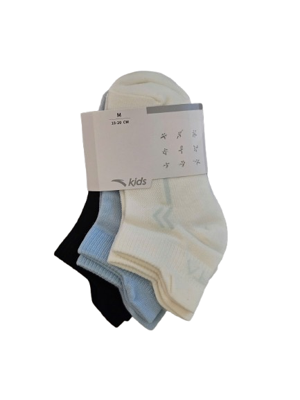 Bộ 3 đôi tất cổ thấp bé gái Anta Kids A3924B5372
