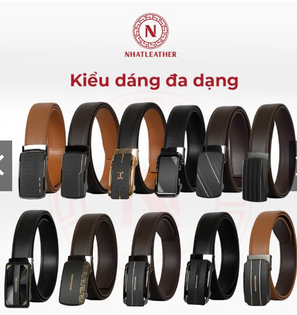 Thắt Lưng Da Bò Mặt Trượt Tiện Lợi - NHATLEATHER