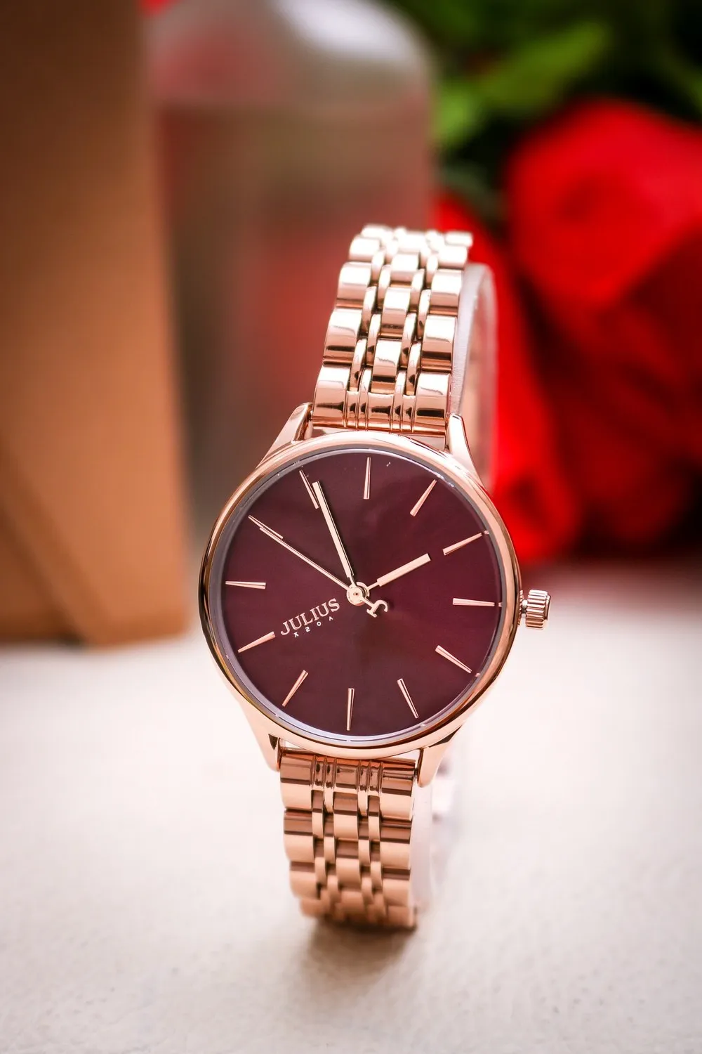 Đồng Hồ JA-1298C Nữ Julius Hàn Quốc Dây Thép (Tím)