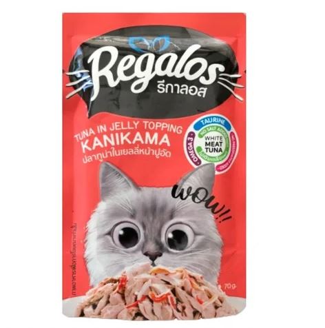 KOHNAN - 076911 Regalos T.Ăn Ướt Cá Ngừ. Thanh Cua 70G ( mua 3 gói tặng 1 gói sup thưởng)