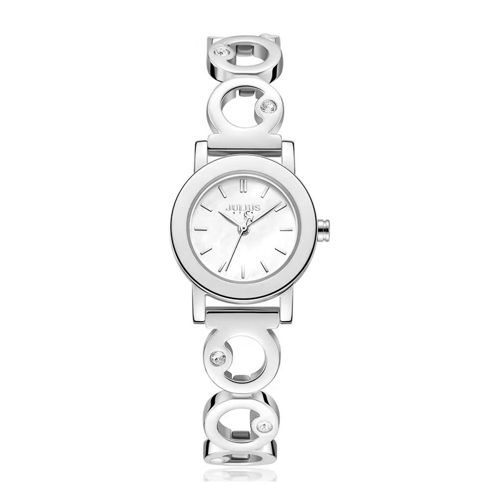 Đồng Hồ Nữ JS-056A Julius Hàn Quốc Kính Sapphirea (Trắng)