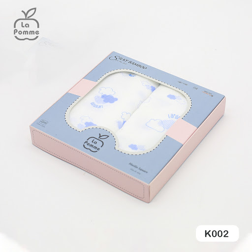 K002 Set 2 Khăn đa năng sợi tre lụa (75x75) - Đám mây