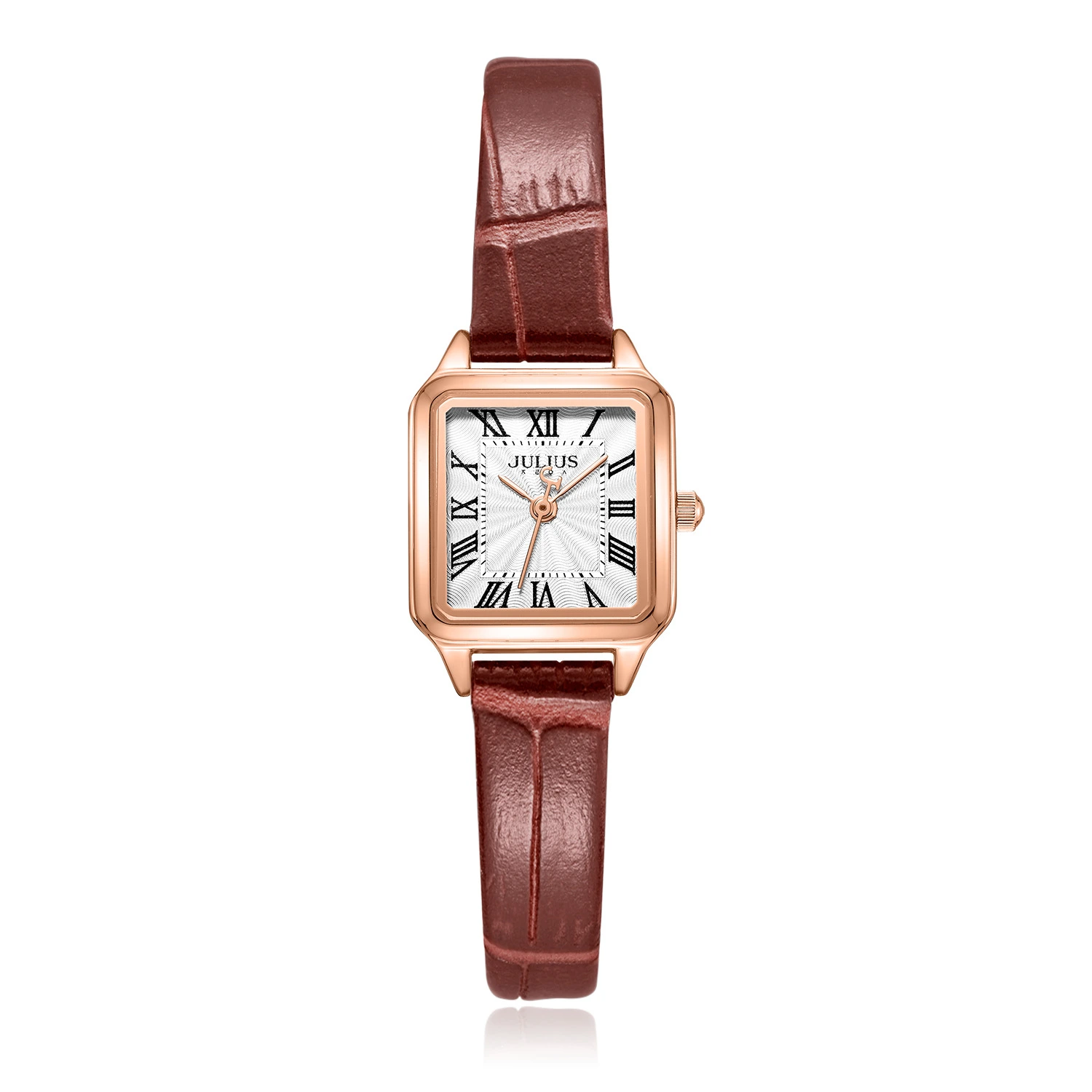 Đồng Hồ Nữ JA-1493C Julius Hàn Quốc Dây Da (Nâu)