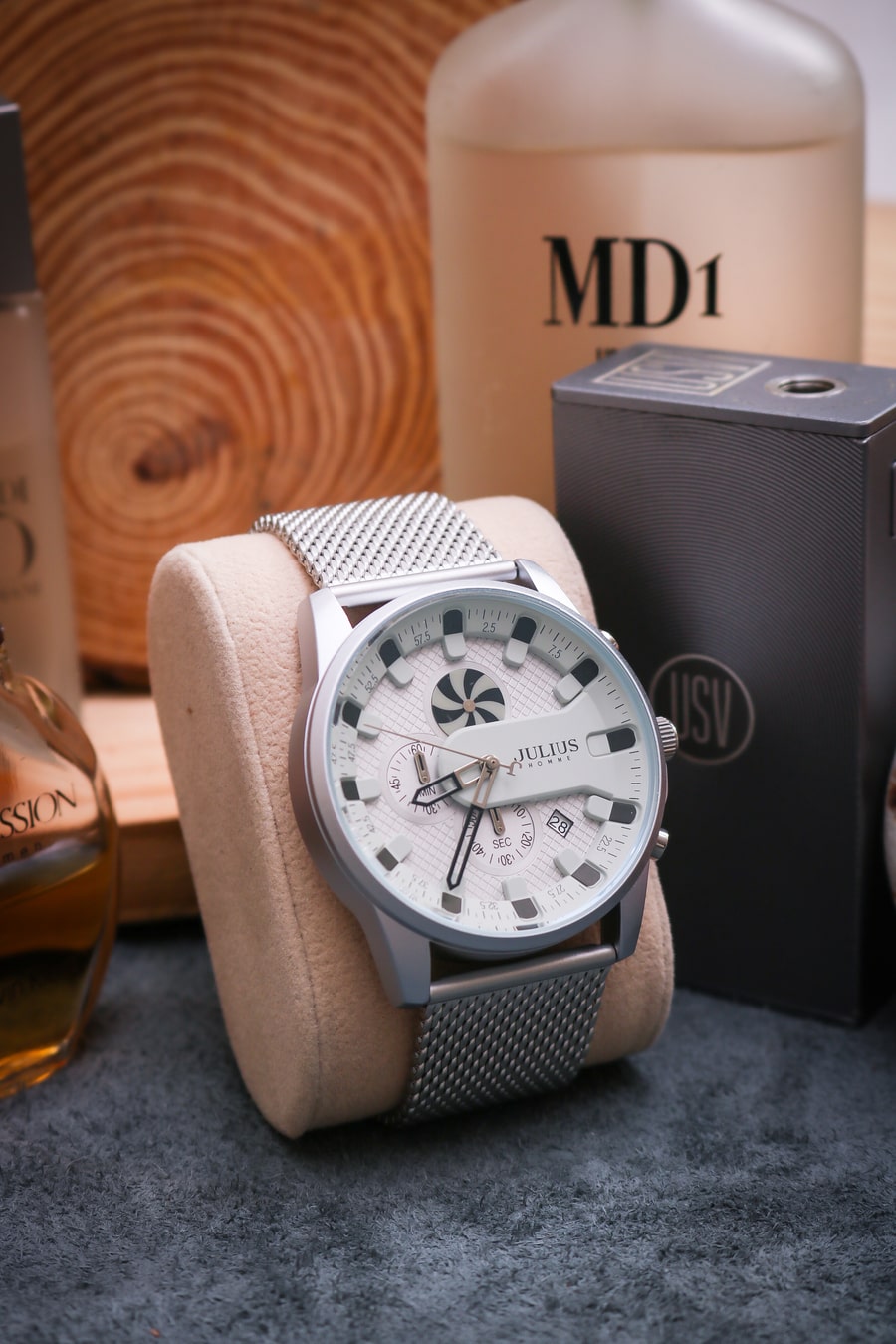 Đồng Hồ Nam JAH-128A Julius Homme Hàn Quốc Dây Thép