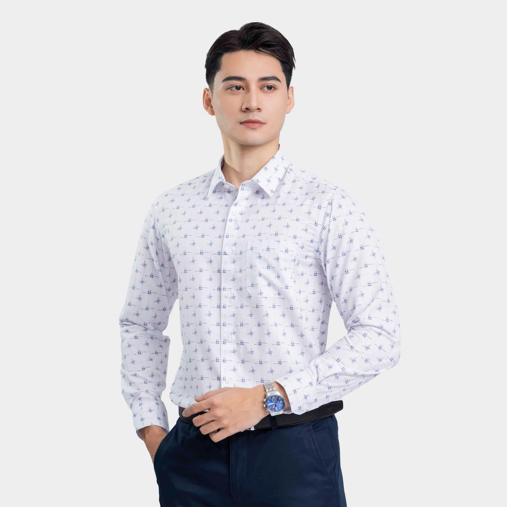 Aristino - Áo Sơ Mi In Họa Tiết Nam Aristino ALS23203