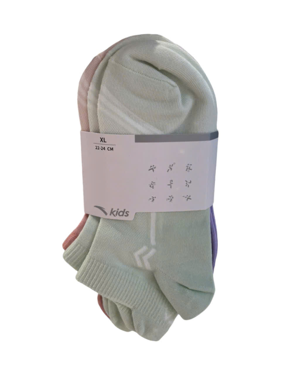 Anta Kids - SET 3 ĐÔI TẤT NGẮN BÉ GÁI A3924B5373-1