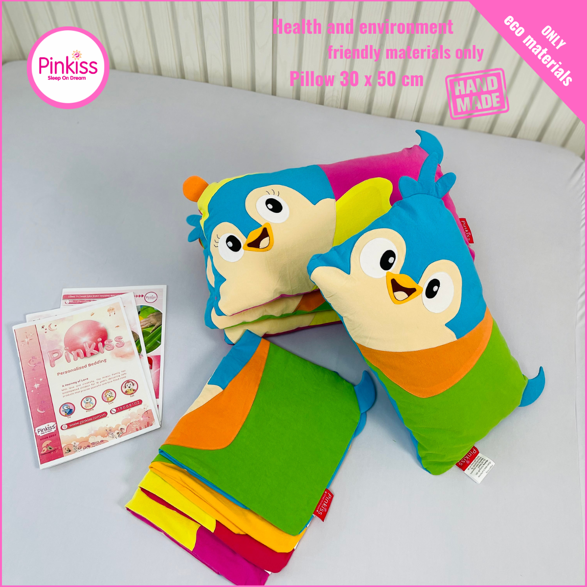 PINKISS-Gối Hình Thú Yo&Ha 30x50