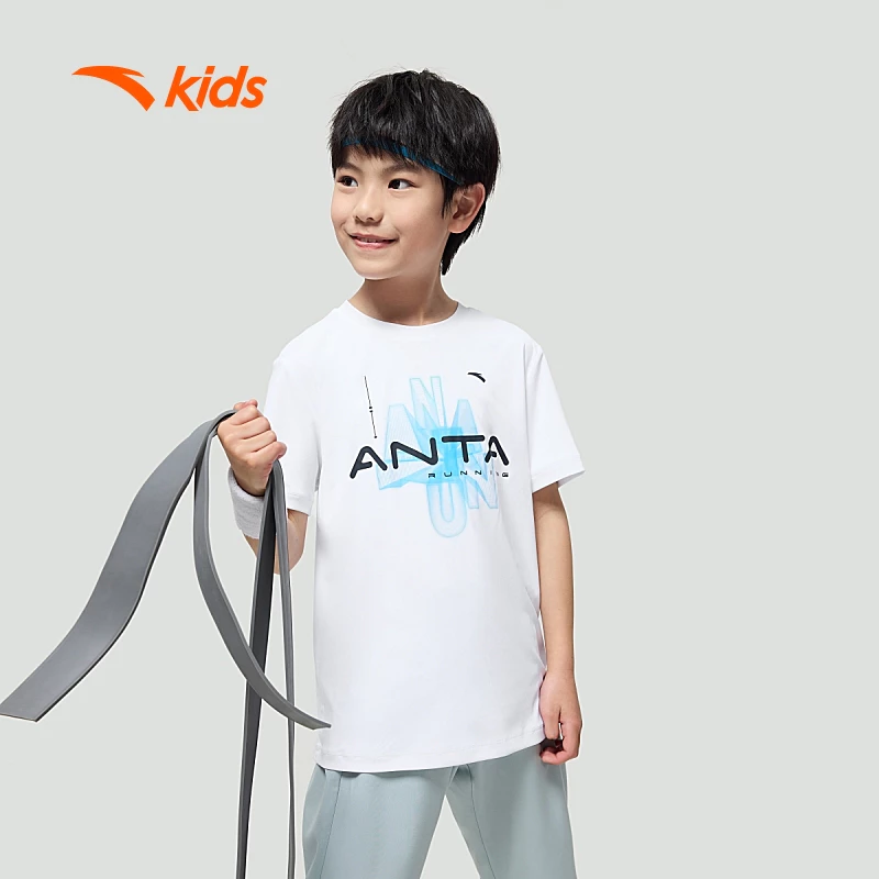 Anta Kids - Áo phông thể thao ngắn tay bé trai Anta Kids A3524B5105