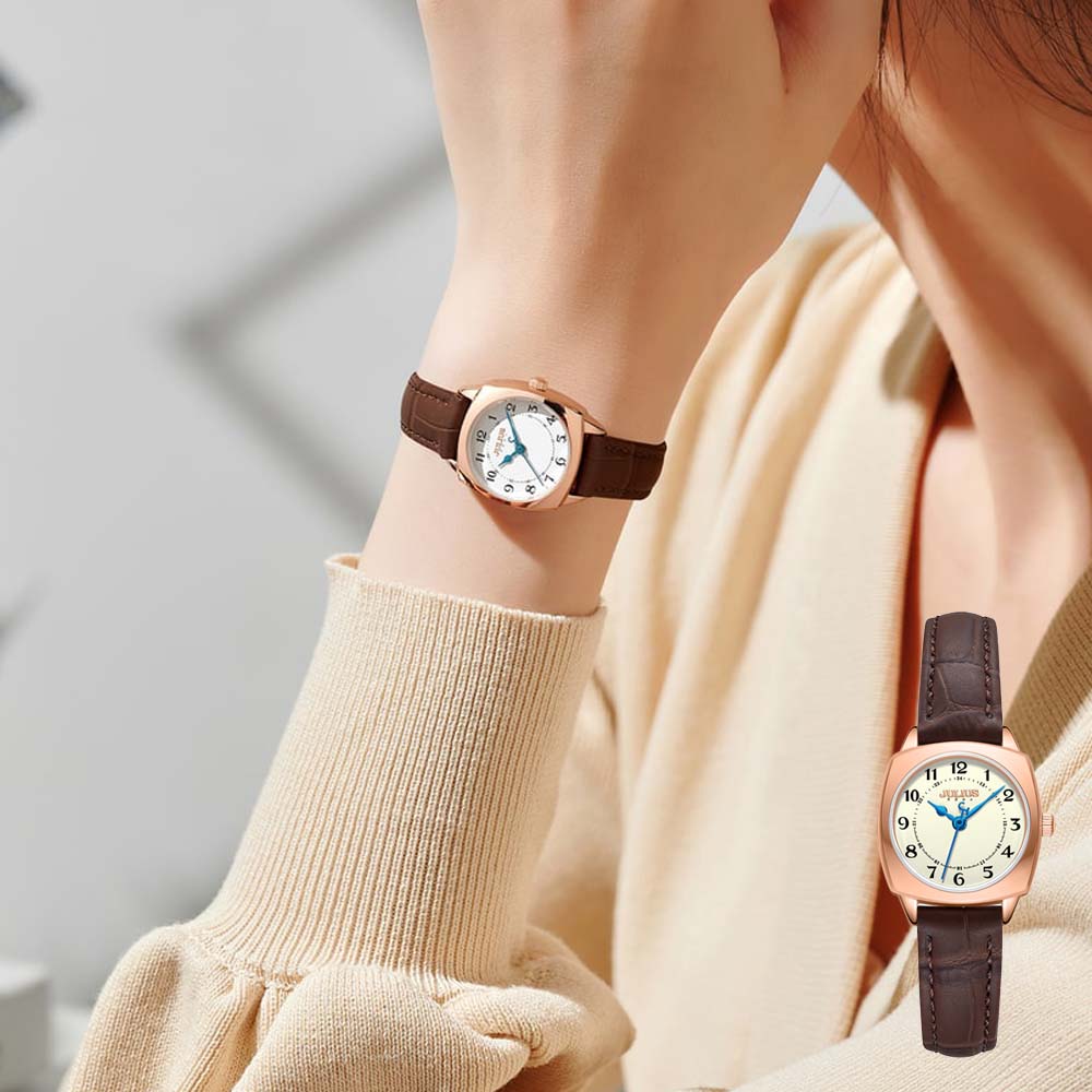 Đồng Hồ Nữ JA-1475B Julius Hàn Quốc Dây Da