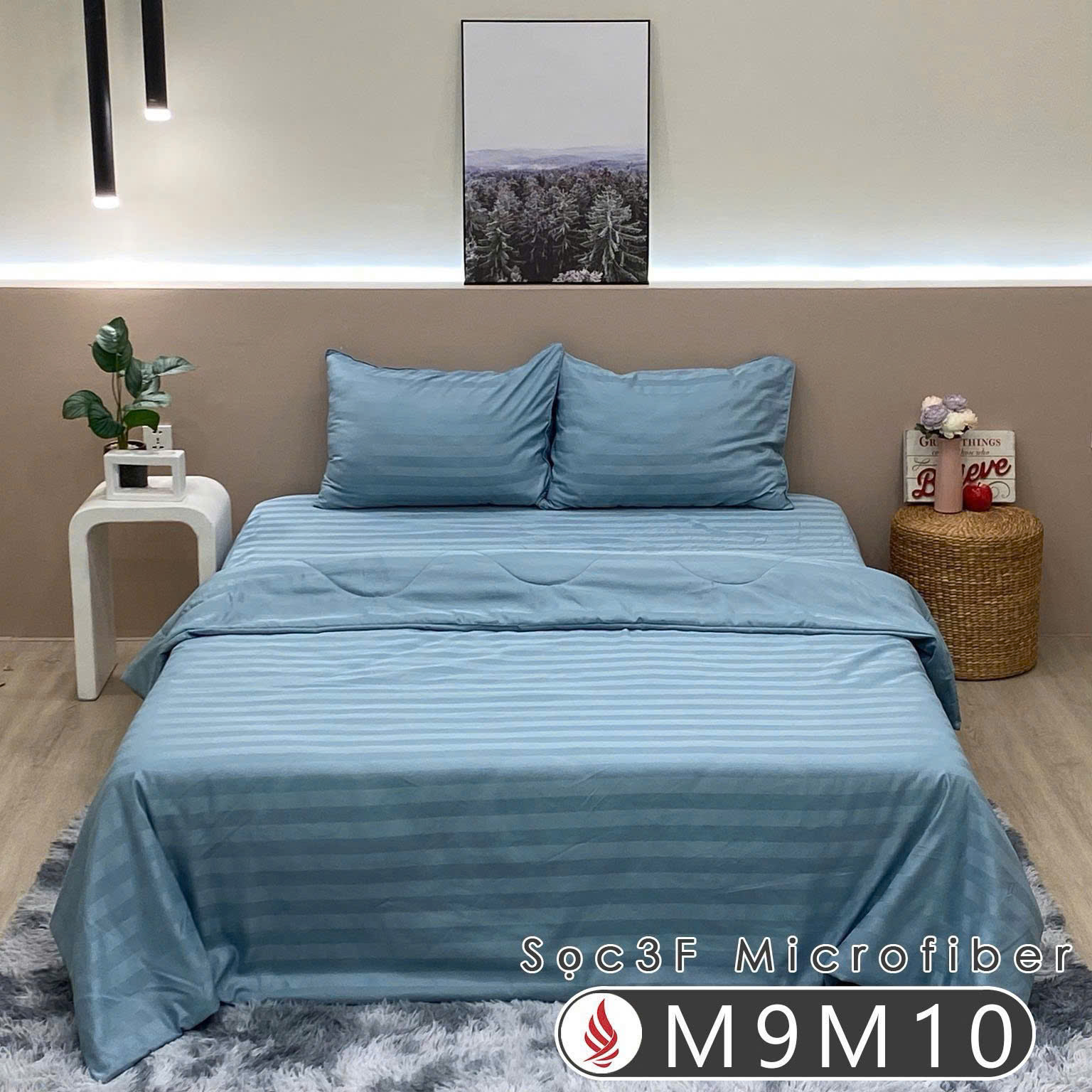 KOHNAN - Drap Cotton 5 món 1M8*2M màu ngẫu nhiên