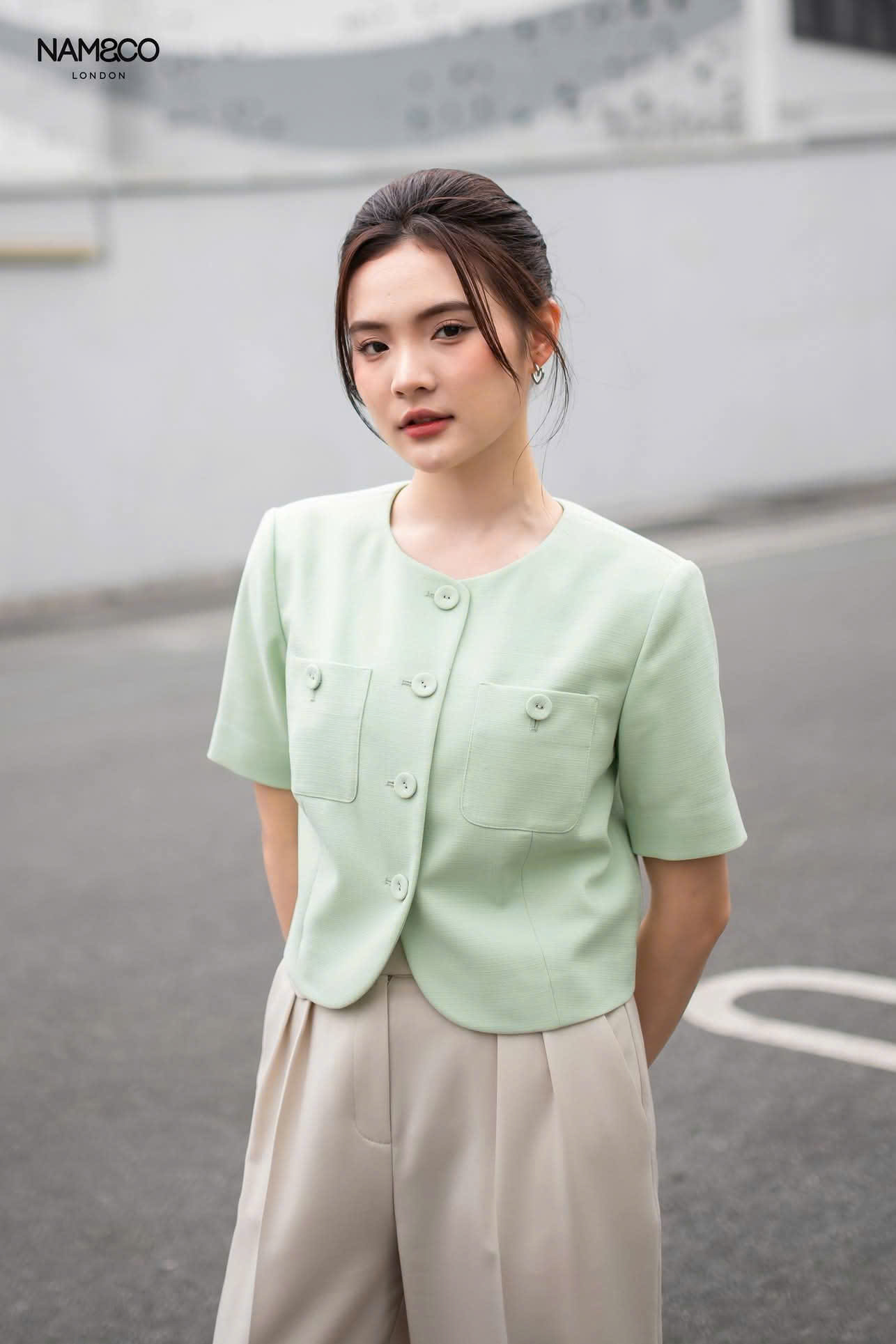 ÁO BLAZER NGẮN TAY NJ0281