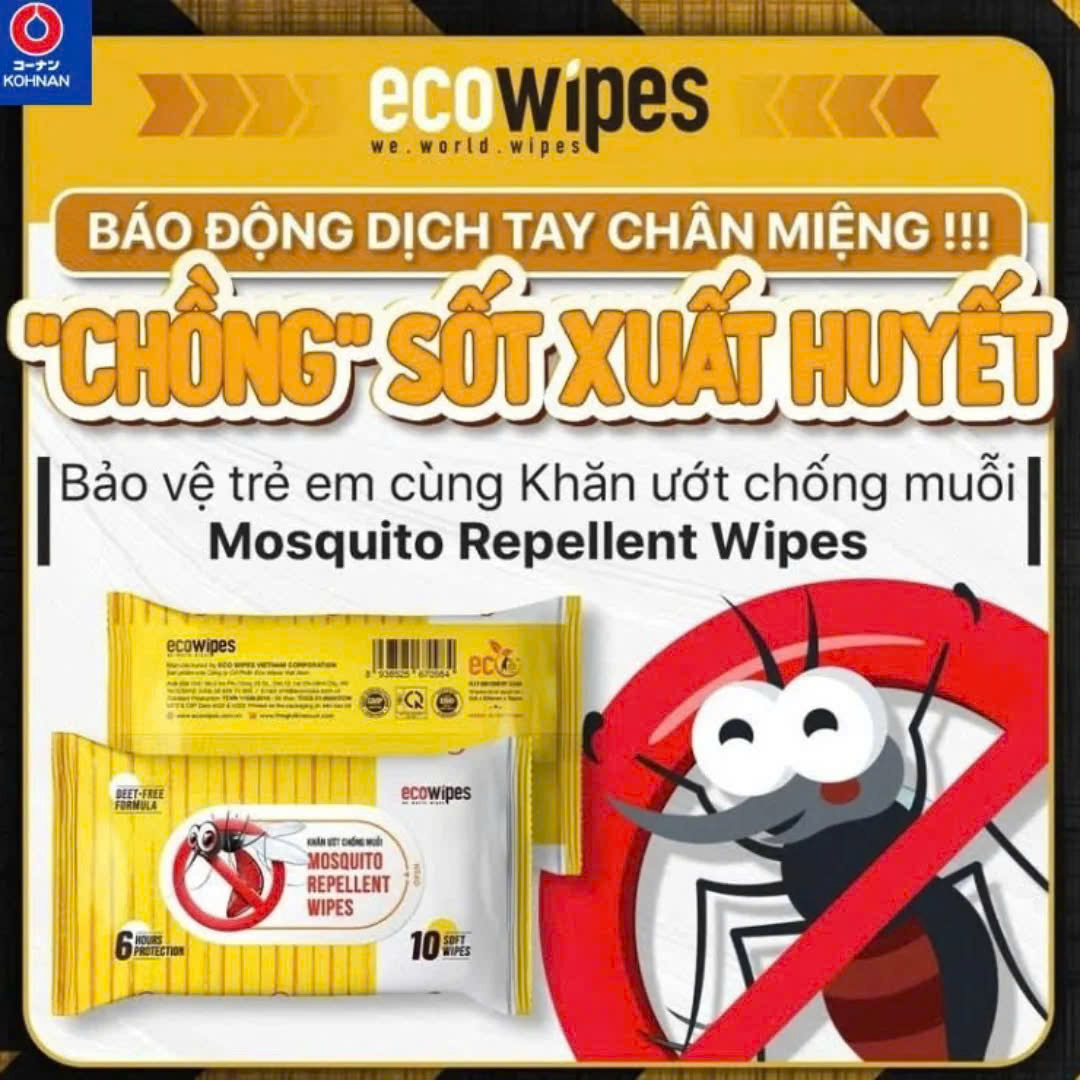 KOHNAN BÌNH TÂN-ECO WIPES KHĂN CHỐNG MUỖI 10-8938525670984