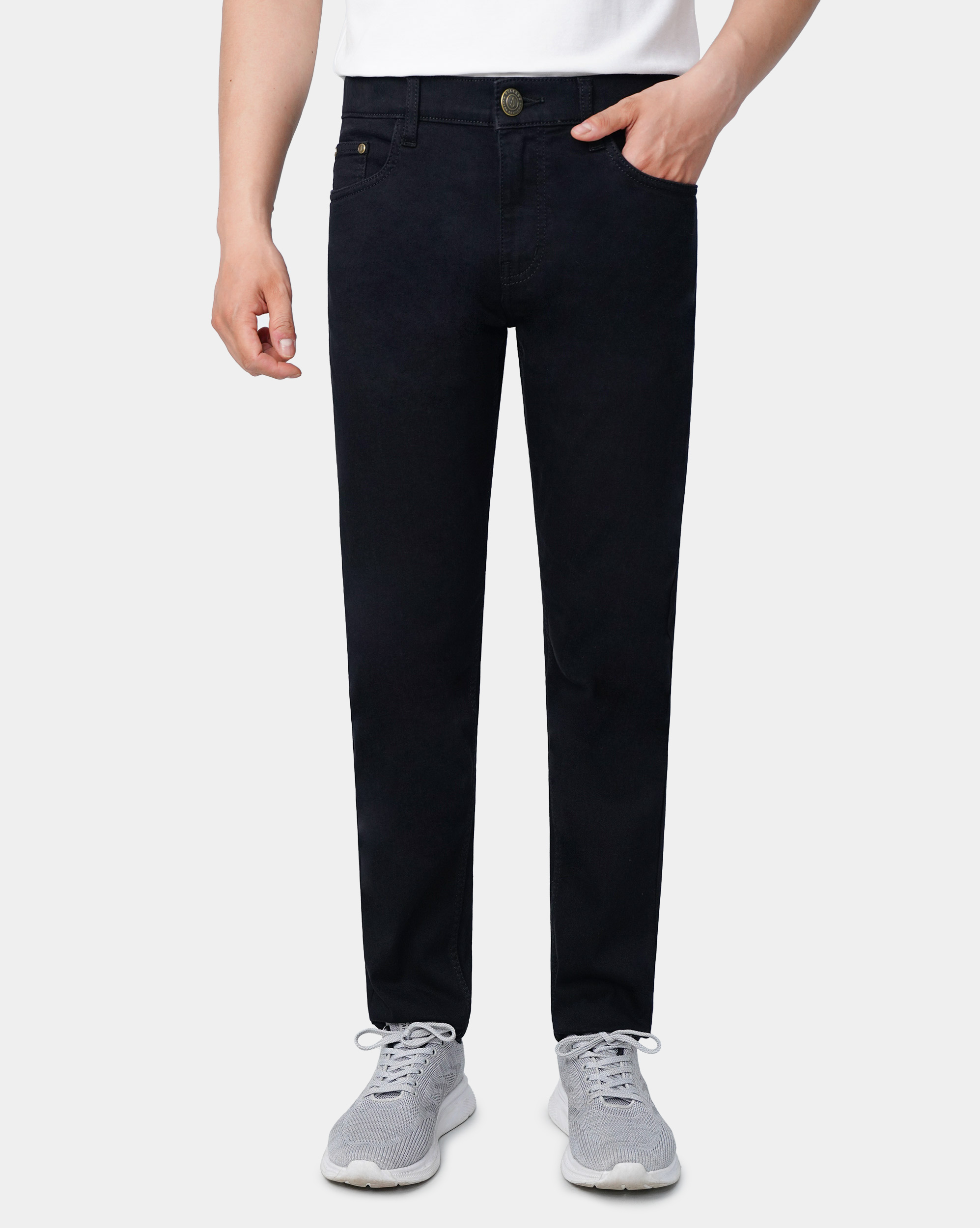 Quần jeans nam basic màu đen 4004B