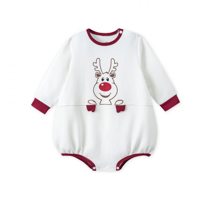 Body dài tay La Pomme mềm mại - Trắng