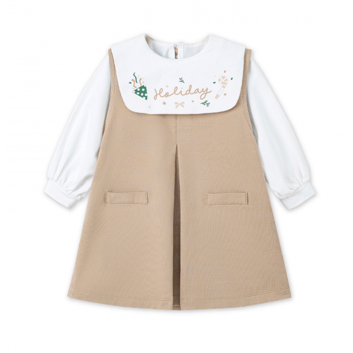 Đầm dài tay La Pomme Lễ hội vui nhộn (kèm áo) - Be