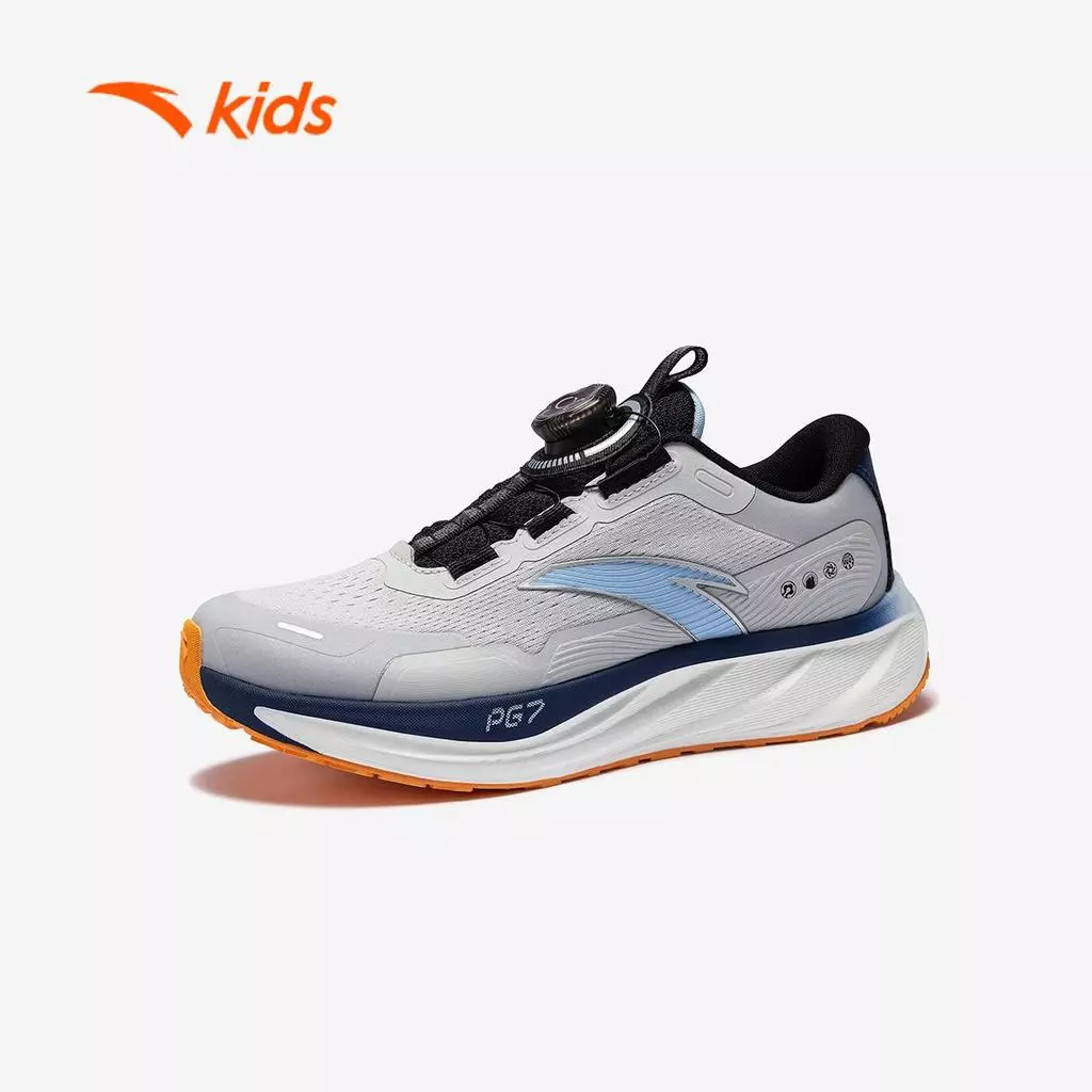 ANTA Kids - PG7 Lingfeng Giày Chạy Thể Thao Bé trai 3125D5526 Size 33-39 Khóa Habu, Đệm Êm, Bám Sàn, Thoải Mái Vận Động