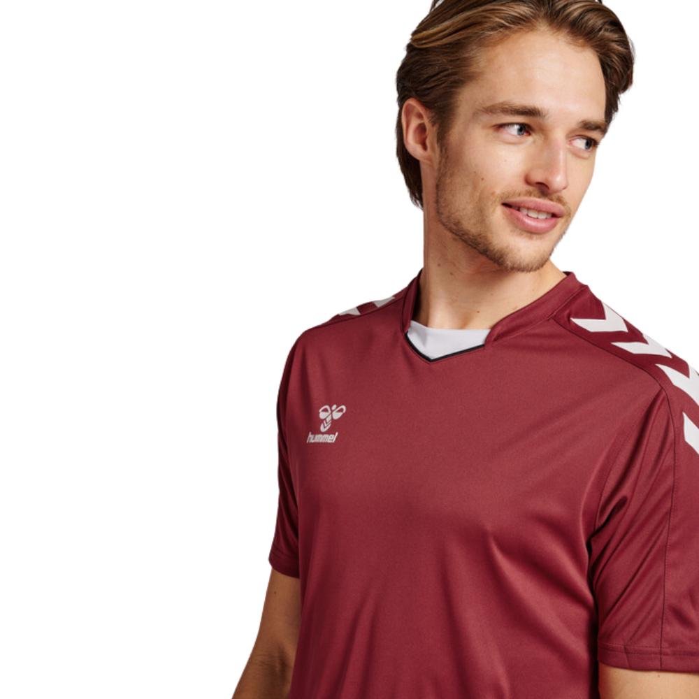 KUME | Áo Thun Thể Thao Nam, Áo Thun Thời Trang | Thương Hiệu HUMMEL - Size S / M / L / XL - Màu Đỏ Đô - 211455