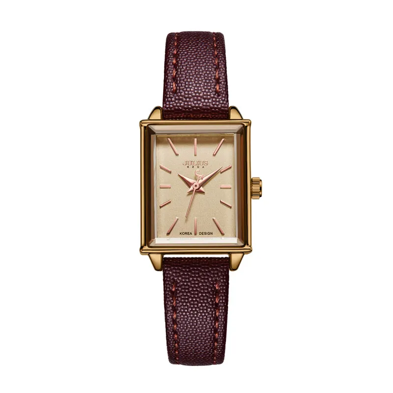 Đồng Hồ Nữ Julius Hàn Quốc Dây Da JA-787E JU1125 (Nâu)